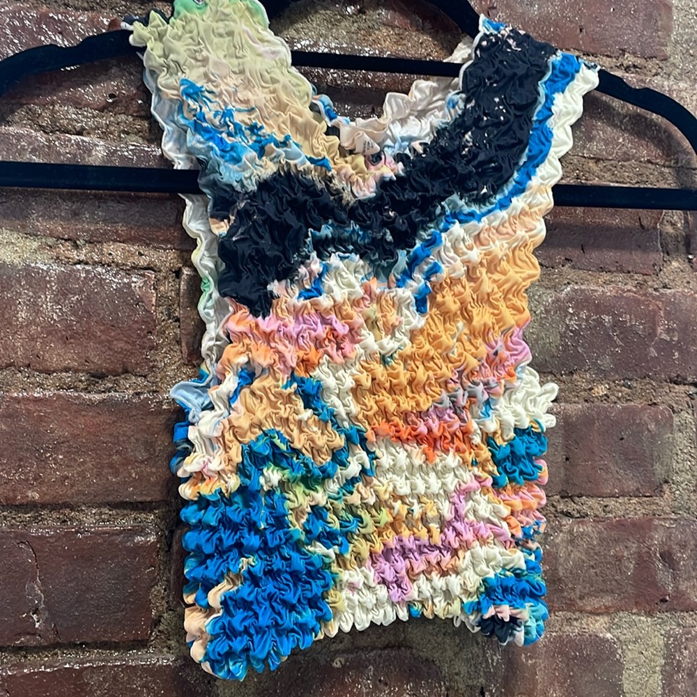 Tie Dye Popcorn Crop Top
